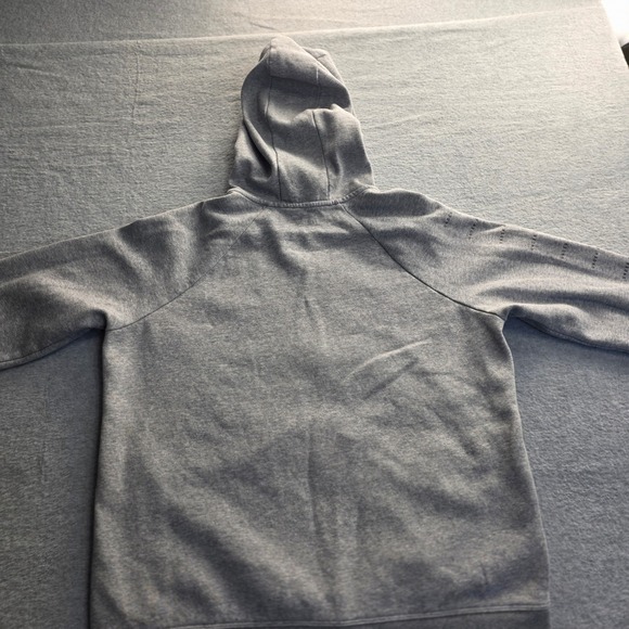Under Armour Gray Full Zip Hoodie Sweatshirt Men's MD Loose Fit Logo Sleeve - Picture 2 of 8